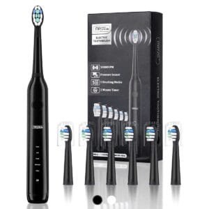 MAYZE electric Toothbrush For Adults With 6 Brush Heads