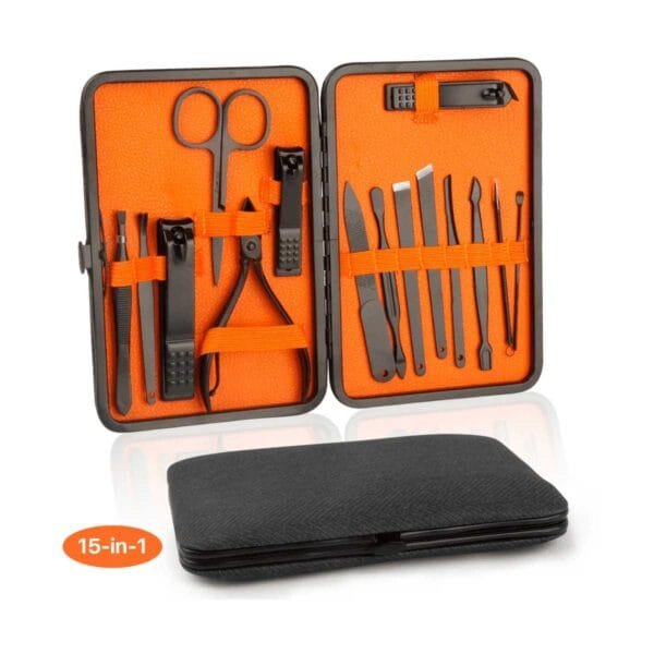 SUPTREE 15-Piece Nail Manicure Set for Women Men Pedicure