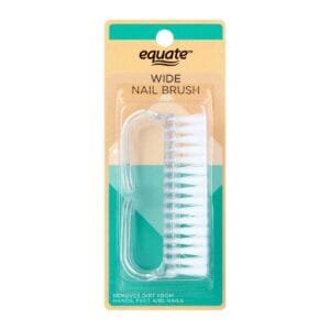 Equate Beauty Easy Grip Wide Handle Finger Nail Cleaning Brush, Clear